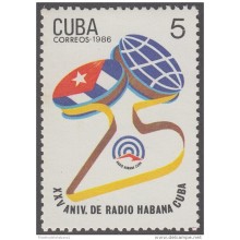 1986.61 CUBA 1986 MNH. Ed.3181. XXV ANIV DE RADIO HABANA.