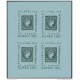 VI-89 CUBA REPUBLICA 1955. VIÑETA BLOCK 4. EXPO CUPEX FONDO AZUL. BLUE CINDIRELLA.