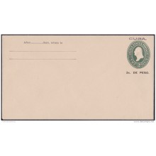 1899-EP-148. CUBA US OCCUPATION. 1899. ENTERO POSTAL US HABILITADO. 2c. Ed.42. "C" BROOKEN. POSTAL STATIONERY.