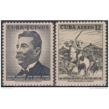 1958-234 CUBA. REPUBLICA. 1958. Ed.744-45. JOSE MIGUEL GOMEZ. HORSE. MNH