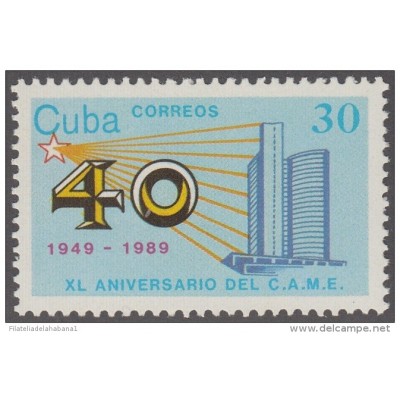 1989.40 CUBA 1989 MNH. XL ANIVERSARIO DEL C.A.M.E.