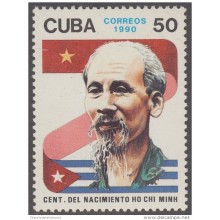 1990.59 CUBA 1990 MNH. CENTENARIO DEL NACIMIENTO DE HO CHI MINH. VIETNAM. POET. POLITICAL.