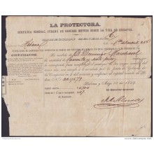 E4254 CUBA SPAIN ESPAÑA. 1859. SLAVE SLAVERY. INSURANCE LIFE OF ESCLAVOS ESCLAVITUD.