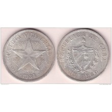 1934-MN-103 CUBA. 1934. ESTRELLA STAR. 1$ SILVER 26.7gr.
