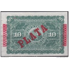 1896-BK-106 ESPAÑA SPAIN CUBA. 1896. 10$ PLATA. XF