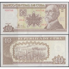 2007-BK-3 CUBA 10$ MAXIMO GOMEZ UNC 2007 PLANCHA