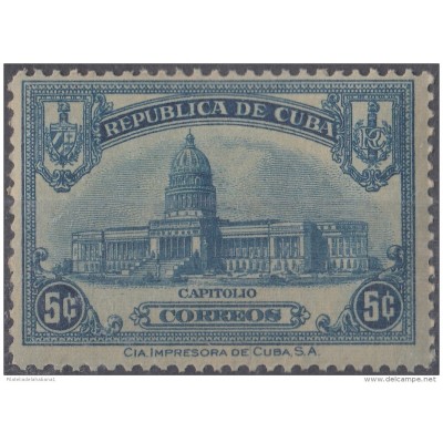1929-52 CUBA REPUBLICA. 1929. Ed.236. 5c CAPITOLIO NACIONAL. CAPITOL. MNH.