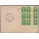 1951-FDC-124 CUBA REPUBLICA. 1951. FDC. FERNANDO FIGUEREDO GUTTER PAIR. COMPLETE SET. BLACK CANCEL.