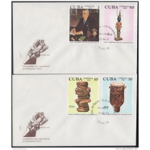 1981-FDC-52  CUBA. FDC. 1981. FOLKLORE AFROCUBAN RELIGION FERNANDO ORTIZ SCULPTOR. ART.