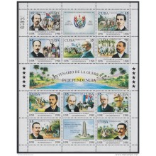 1998.66 CUBA 1998. MNH. Ed.4313 A. SPECIAL SHEET. INDEPENDENCE WAR. JOSE MARTI. MAXIMO GOMEZ. ANTONIO MACEO.