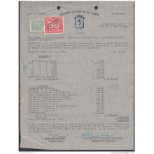PRP-72 CUBA (LG-1008) 1966. COLONIA DE LEON, ESPAÑA, SPAIN. REVENUE STAMPS 1$ TIMBRE NACIONAL + SEGURO DE ABOGADOS. 6