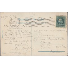 POS-247 CUBA POSTCARD 1921. CARNAVAL DE LA HABANA. COMPARSA CARNIVAL SEASON. TO FRANCE.