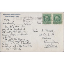 POS-249 CUBA POSTCARD 1929. PARQUE MACEO HABANA. HAVANA MACEO PARK. ANTES DE SER MODIFICADO. TO ENGLAND.