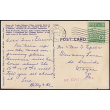 POS-241 CUBA POSTCARD 1951. PASEO DEL PRADO, HABANA. PROMENADE PRADO.