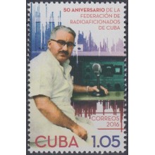 2016.50 CUBA 2016 MNH. 50 ANIV FEDERACION DE RADIOAFICIONADOS. RADIO.