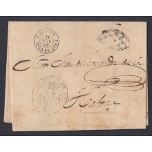 1863-H-8. CUBA ESPAÑA SPAIN. OFFICIAL MAIL. SOBRE DE CORREO OFICIAL DE HOLGUIN A LA HABANA. 1863.