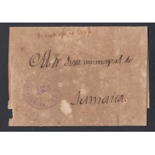 1883-H-1. CUBA ESPAÑA SPAIN. OFFICIAL MAIL. SOBRE DE CORREO OFICIAL DE SANTIAGO DE CUBA A JAMAICA. 1883. 