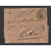 1858-H-52. CUBA ESPAÑA SPAIN. ½ onza. OFFICIAL MAIL. SOBRE DE CORREO OFICIAL. MARCA DE NUEVA BERMEJA. 1862.