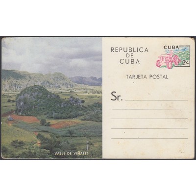 1961-EP-13 CUBA 1961. Ed.103. POSTAL STATIONERY. VALLE DE VIÑALES. UNUSED.
