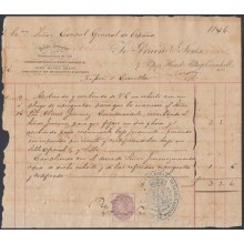 E5035 ENGLAND UK 1876. RECIBO DE TRADUCCIONES CERTIFICADO CONSULADO ESPAÑA.