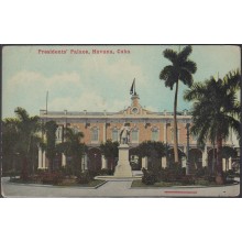 POS-306 CUBA POSTCARD. CIRCA 1910. HAVANA HABANA. PLAZA DE ARMAS. PRESIDENT´S HOUSE AND SENATE. UNUSED.