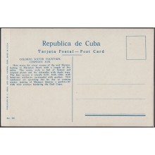POS-311 CUBA POSTCARD. CIRCA 1940. HAVANA HABANA. QUINTA AVENIDA MIRAMAR FUENTE LUMINOSA. COLORED WATER FOUNTAINUNUSED.
