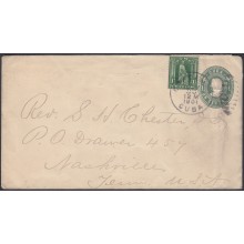 1899-EP-185 CUBA US OCCUPATION 1899 1c POSTAL STATIONERY USE 1901 CARDENAS TO NASHVILLE.