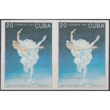 1993.145 CUBA 1993 MNH IMPERFORATED PROOF PAIR. BALLET RUSSIA RUSIA TCHAIKOVSKI. NO GUM.