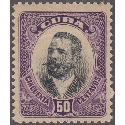 1910-145 CUBA REPUBLICA 1910 Ed.187. PATRIOTAS 50c ANTONIO MACEO MNH.