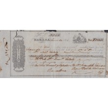 E5254 CUBA SPAIN ESPAÑA. 1866 EXCHANGE BANK CHECK JUAN DE LA CAMARA Y Ca.