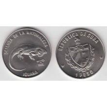 1985-MN-100 CUBA 1$ 1985. IGUANA. LIZARD. FAUNA. UNC. CU-NI