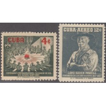 1957-295 CUBA REPUBLICA 1957 Ed.682-83. BOYS SCOUTS LORD BADEM POWELL MNH.