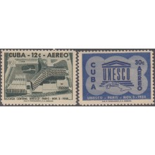 1958-265 CUBA REPUBLICA 1958 Ed.775-76. UNESCO NACIONES UNIDAS ONU NU MNH.