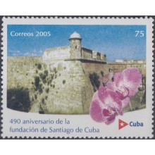 2005.15 CUBA MNH 2005. 490 ANIVERSARIO DE LA FUNDACION DE SANTIAGO DE CUBA. CASTILLO DEL MORRO CASTLE.