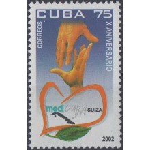 2002.160 CUBA MNH 2002. X ANIVERSARIO DE MEDICUBA. MEDICINA MEDICINA.