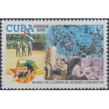 2002.164 CUBA MNH 2002. 40 ANIV UJC. ERNESTO CHE GUEVARA.