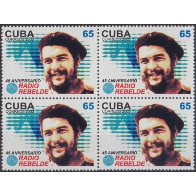 2003.143 CUBA MNH 2003. 45 ANIV RADIO REBELDE ERNESTO CHE GUEVARA BLOCK 4.