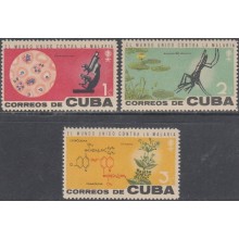 1962.107 CUBA MNH 1962. Ed.977-79. MNH LUCHA CONTRA LA MALARIA. MEDICINA MEDICINE