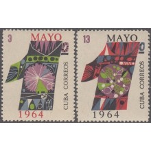 1964.74 CUBA MNH 1964. Ed.1048-49. MNH PRIMERO DE MAYO. LABOR DAY