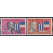 1965.50 CUBA MNH 1965. Ed.1286-87. ANDRE VOISIN CIENCIAS SCIENCE FRANCE FLAG.