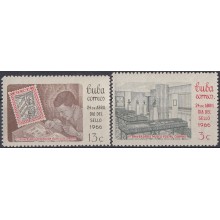 1966.55 CUBA MNH 1966. Ed.1301-03. DIA DEL SELLO. STAMPS DAY POSTAL MUSEUM MUSEO POSTAL