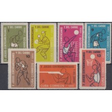 1966.54 CUBA MNH 1966. Ed.1342-48. X JUEGOS CENTROAMERICANOS. CENTROAMERICAN GAMES BEISBOL ATHLETISM TIRO BASKET BOXING