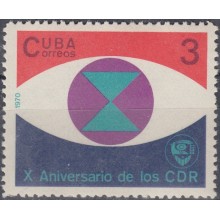 1970.45 CUBA MNH 1970 Ed. 1795 COMITE DE DEFENSA DE LA REVOLUCION. CDR.