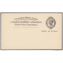 1899-EP-182 CUBA US OCCUPATION. 1899. 1c POSTAL CARD STATIONERY. NAIFE 81 Ed.40. UNUSED.