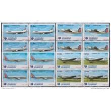 1999.81 CUBA MNH 1999 Ed.4284-87. 70 ANIV CUBANA DE AVIACION. AVION AIRPLANE. BLOCK 4.