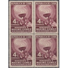 1936-291 CUBA REPUBLICA. 1936. Ed.296 4c CENTENARIO DE MAXIMO GOMEZ. ANTORCHA. MNH.