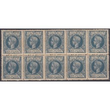 1898-224 CUBA SPAIN ESPAÑA. 1898. ALFONSO XIII. Ed.173. 2$ BLOCK 10. GOMA ORIGINAL.