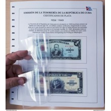 ALBUM DE BILLETES DE CUBA REPÚBLICA POR AÑOS 1905-1958. BANKNOTES.