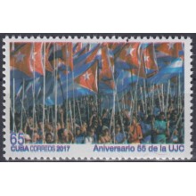 2017.13 CUBA 2017 MNH. 55 ANIV UJC. BANDERAS FLAG.