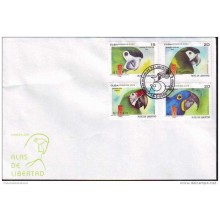 2009-FDC-12 CUBA FDC COMPLETE SET 2009 MNH PARROT BIRDS. AVES. PAJAROS. ALAS DE LIBERTAD. LOROS. COTORRAS.